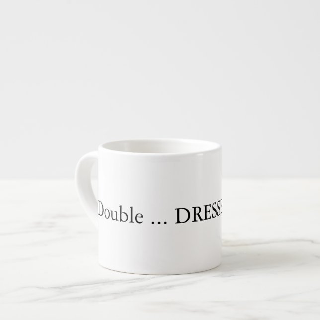 Xícara De Espresso Café dobro do tiro com obrigados da água (Frente Esquerda)