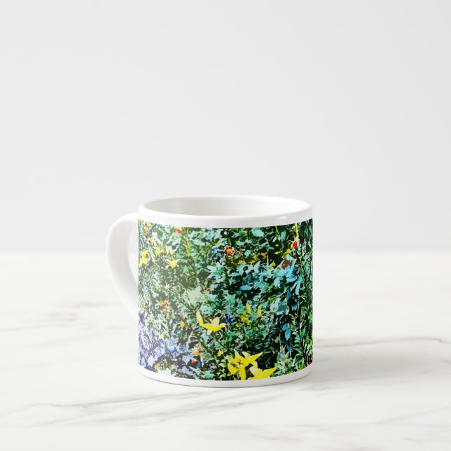 Xícara De Espresso Cama de flor no jardim de Monet (Frente Esquerda)