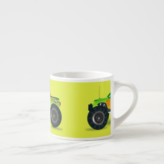 Xícara De Espresso Caminhão monstro no verde limão (Direita)