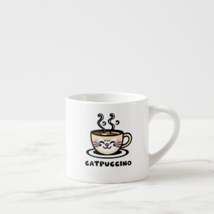 Xícara De Espresso Camisa engraçada do Catpuccino! Linda mistura de g