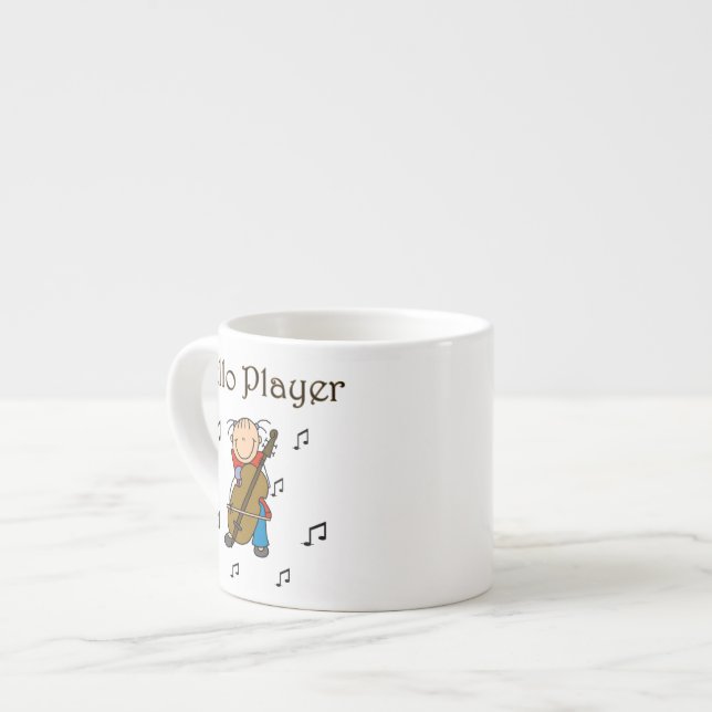 Xícara De Espresso Camisetas e Presentes da Garota Tocando Celo com F (Frente Esquerda)
