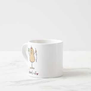 Xícara De Espresso Camisetas e Presentes da Noz de Costura