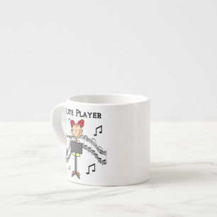 Xícara De Espresso Camisetas e Presentes da Tocadora de Flauta Menina