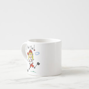 Xícara De Espresso Camisetas e Presentes de Softbol para Meninas do H