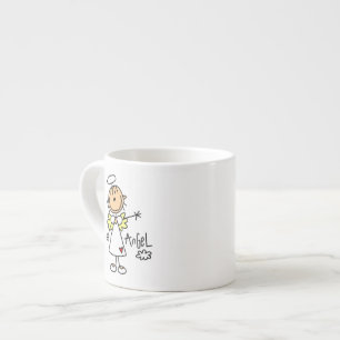 Xícara De Espresso Camisetas e Presentes do Anjo em Figuras de Palito