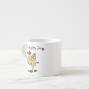 Xícara De Espresso Camisetas e Presentes Maluco Pelo Meu Filho