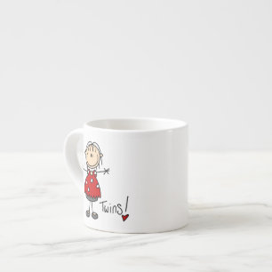 Xícara De Espresso Camisetas e Presentes para Grávidas de Gêmeos