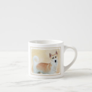 Xícara De Espresso Canaan Dog Painting - Arte de Cachorro Original