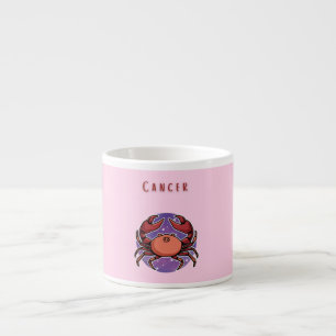 Xícara De Espresso Câncer Rosa, zodíaco, impressão de signo estelar