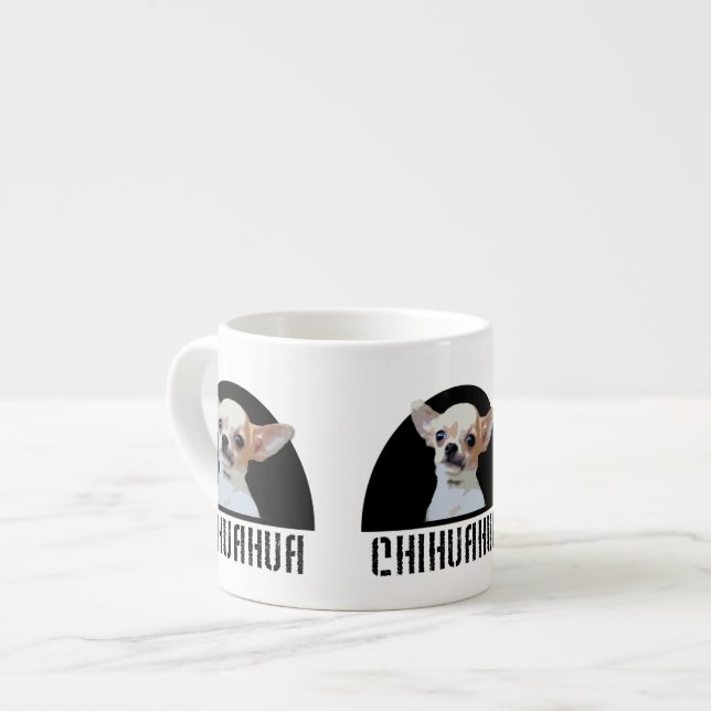 Xícara De Espresso Cão da chihuahua (Frente Esquerda)