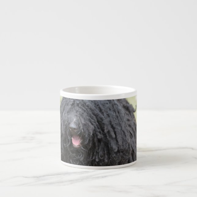 Xícara De Espresso Cão preto de Puli (Frente)