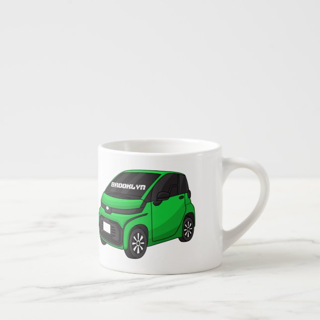 Xícara De Espresso Carro verde e fino (Direita)