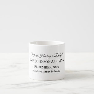 Xícara De Espresso Cartão de Revenda de Bebê Personalizado