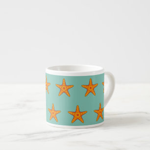 Xícara De Espresso Cartografia de Starfish Laranja-Corte