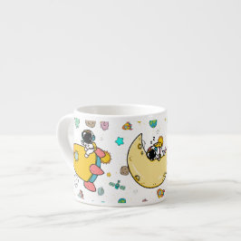 Xícara De Espresso Cartoon espacial astronauta
