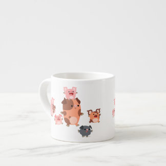 Xícara De Espresso Cartoon Gado Família Espresso Mug