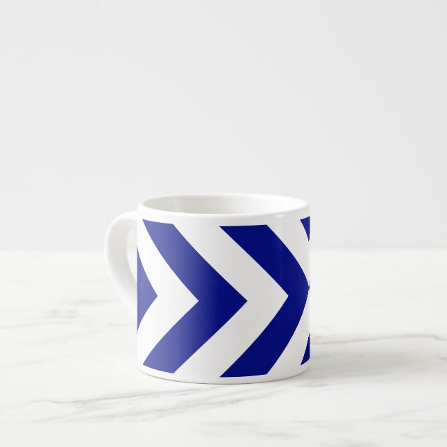 Xícara De Espresso Cavalos Azuis e Brancos (Frente Esquerda)