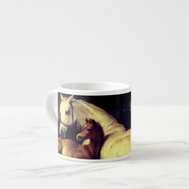 Xícara De Espresso Cavalos de Landseer (Frente Esquerda)