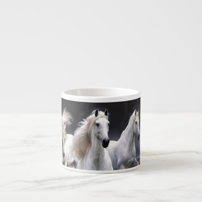 Xícara De Espresso Cavalos travesseiros decorativos (Frente)