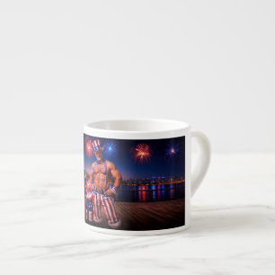 Xícara De Espresso celebração do Dia da Independência do SlipperyJoe'