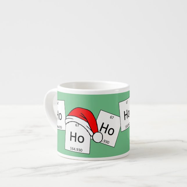 Xícara De Espresso Chalaça do Natal do elemento da química do Holmium (Frente Esquerda)