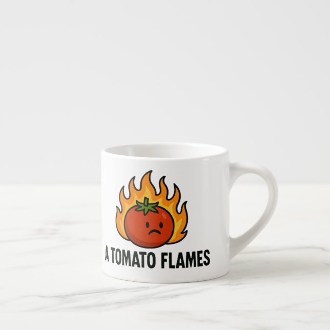 Xícara De Espresso chamas de tomate (Direita)