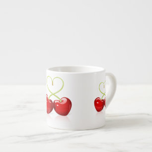 Xícara De Espresso Cherry Heart