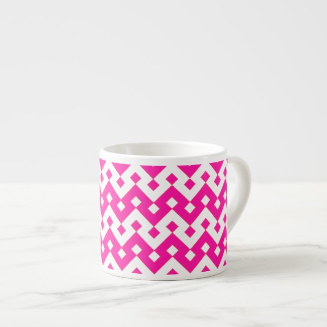 Xícara De Espresso Chic Espresso Mug, Geométrica Cor-De-Rosa (Frente Esquerda)