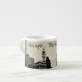 Xícara De Espresso Chicago A cidade de Windy Espresso Mug