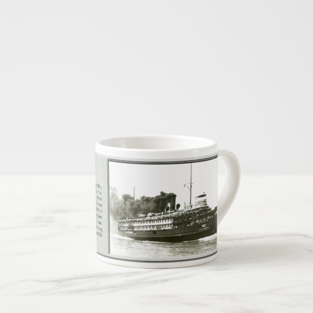 Xícara De Espresso Cidade de Cleveland III B&W espresso mug (Frente Esquerda)