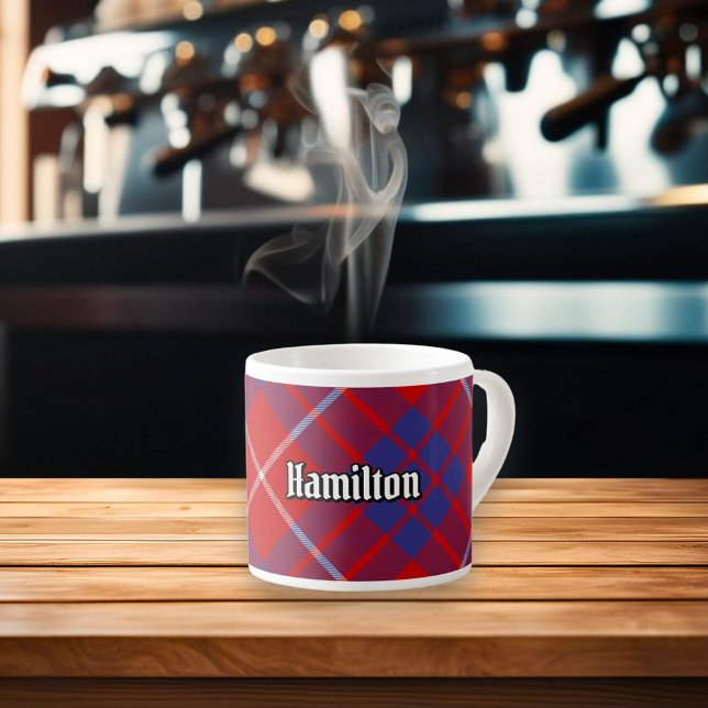 Xícara De Espresso Clan Hamilton Red Tartan Espresso Cup (Criador carregado)
