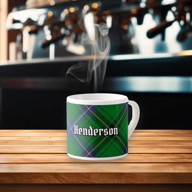 Xícara De Espresso Clan Henderson Tartan (Criador carregado)