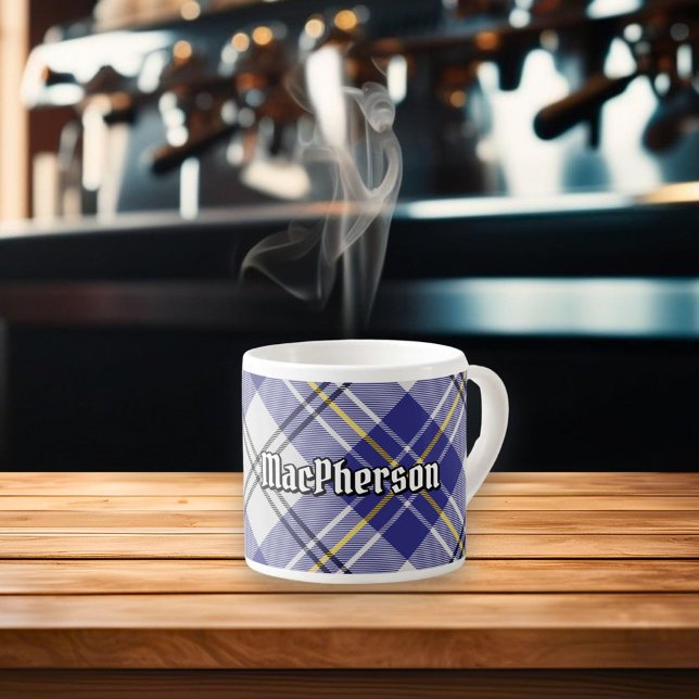 Xícara De Espresso Clan MacPherson Blue Dress Tartan Espresso Cup (Criador carregado)