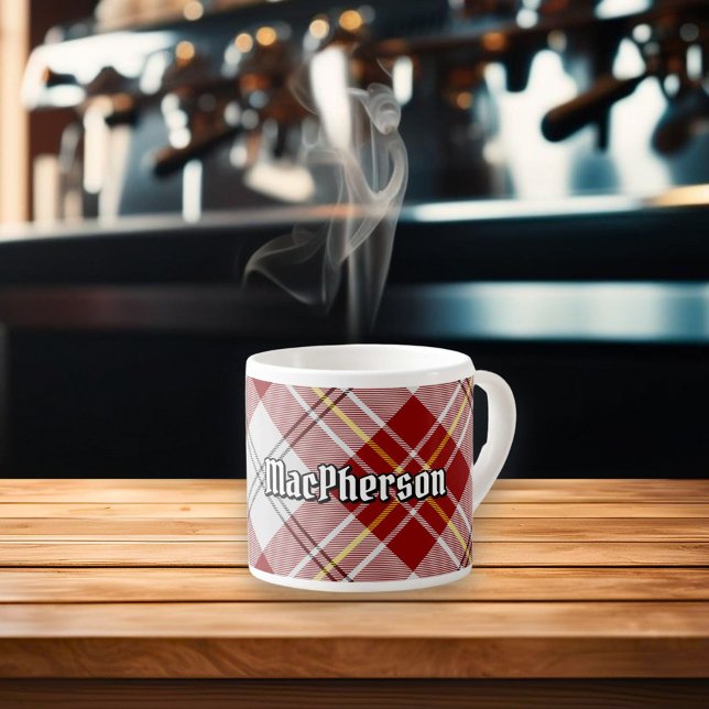 Xícara De Espresso Clan MacPherson Red Vestido Tartan Espresso Copa (Criador carregado)
