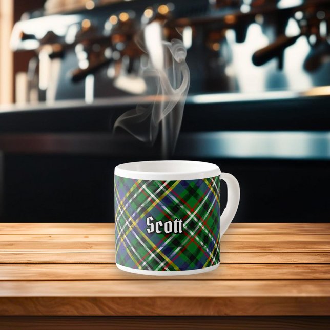Xícara De Espresso Clan Scott Green Tartan Espresso Cup (Criador carregado)