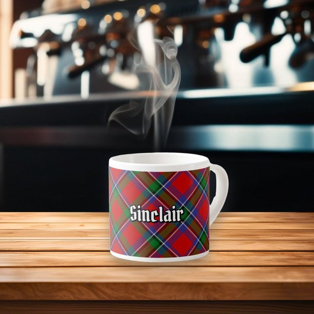Xícara De Espresso Clan Sinclair Tartan (Criador carregado)