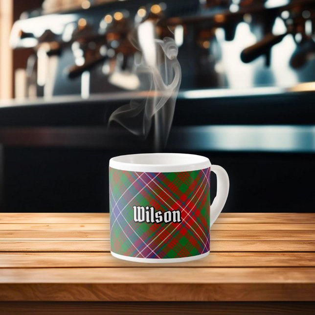 Xícara De Espresso Clan Wilson Modern Tartan (Criador carregado)