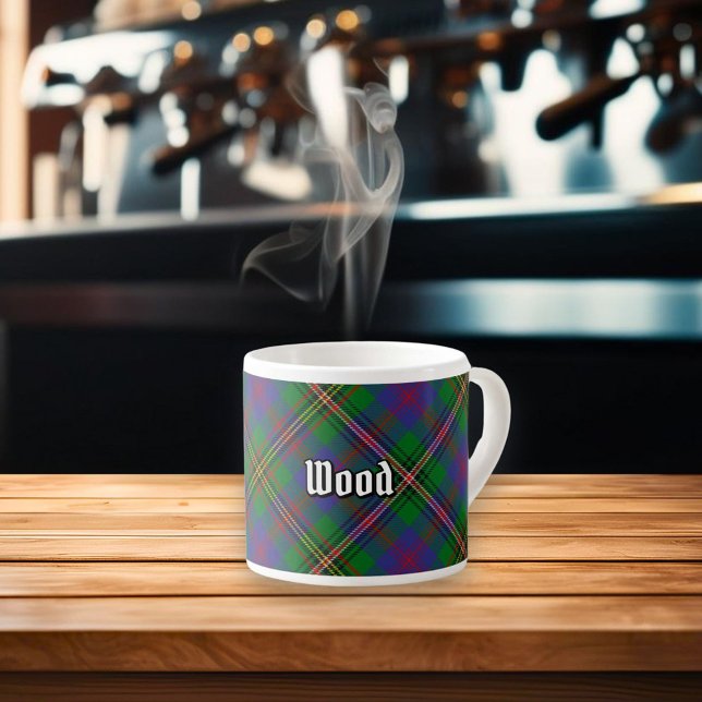 Xícara De Espresso Clan Wood Tartan (Criador carregado)