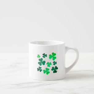 Xícara De Espresso Clover Shamrock Dia de São Patrício verde irland
