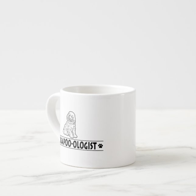 Xícara De Espresso Cockapoo cómico (Frente Esquerda)