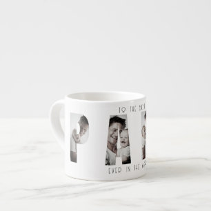 Xícara De Espresso Colagem de Fotos Personalizada do Melhor Papai do
