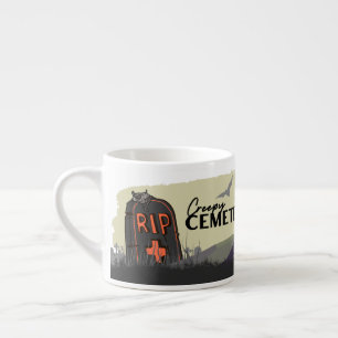 Xícara De Espresso Coleção de Carimbo de Halloween "Cemitério de Cére