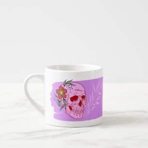 Xícara De Espresso Coleção de Carimbo de Halloween "Ghost party" em u