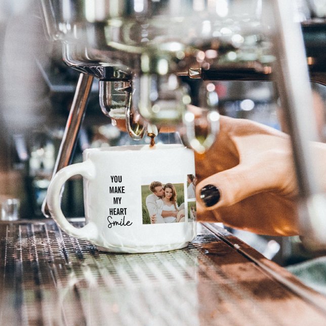 Xícara De Espresso Collage Casal Foto e citação romântica (Criador carregado)