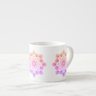 Xícara De Espresso Colorida Dot Mandala