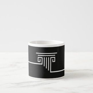 Xícara De Espresso Coluna Preto Branco