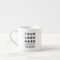 Xícara de Espresso com Logotipo e Texto Personaliz