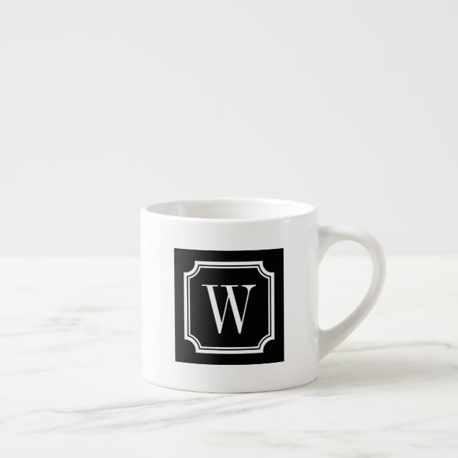 Xícara de espresso com monograma personalizado e b (Direita)