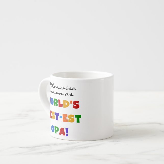 Xícara De Espresso Conhecidos como melhores t-shirts e presentes (Frente Esquerda)