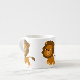 Xícara De Espresso Conteúdo Da Cartonagem Em Lion Espresso Mug